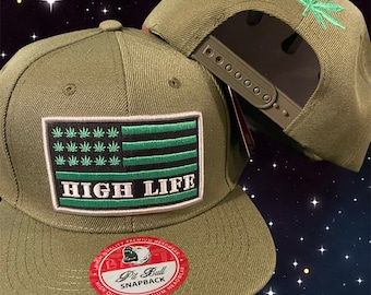 Snapback baseball cap, flat bill hat -cali