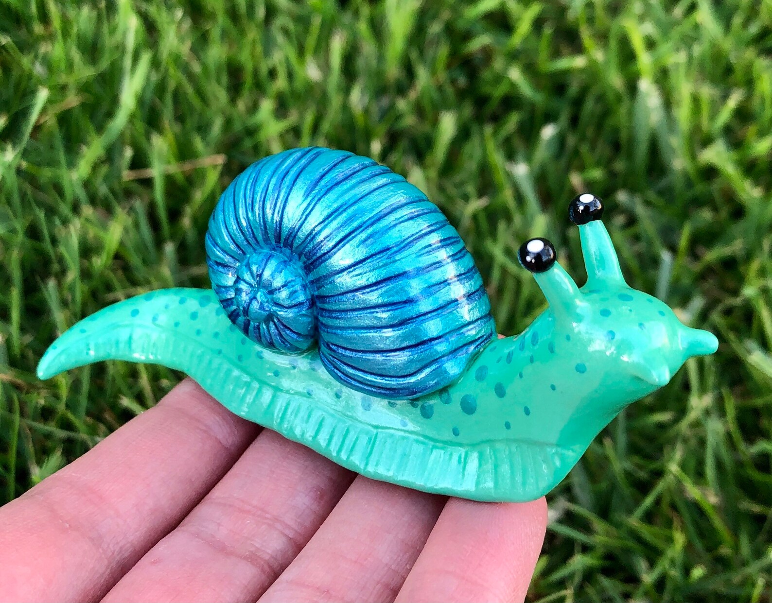 Clay snail snails snail art garden art clay animal Etsy