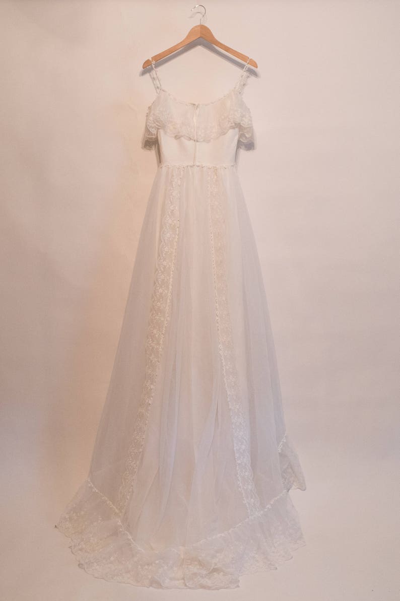 Beautiful Wedding Dress/ Bohemian bride/ Off-shoulder/ Lace/ Unique/ Romantic/ Hand-restored image 10