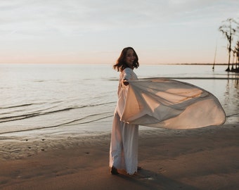 Belle robe de mariée / bohème mariée / dentelle / Unique / romantique / restauré à la main / Ivoire dentelle / Boho manches