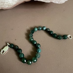 Zijde Geknoopte Groene Mos Agaat Armband