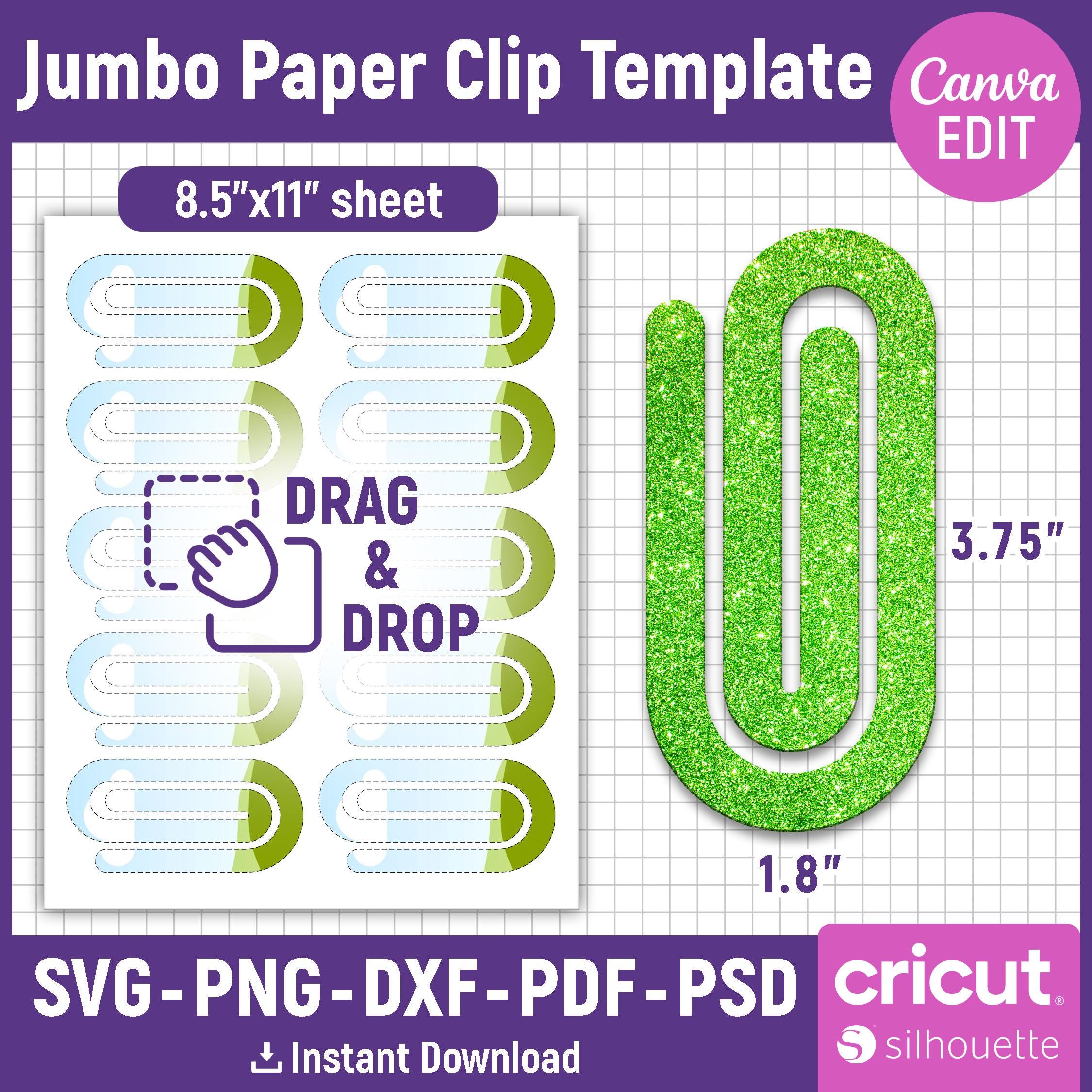 Paperclip Display Jumbo Paperclip Template, Jumbo Paper Clip Display Card Template, Paper ...