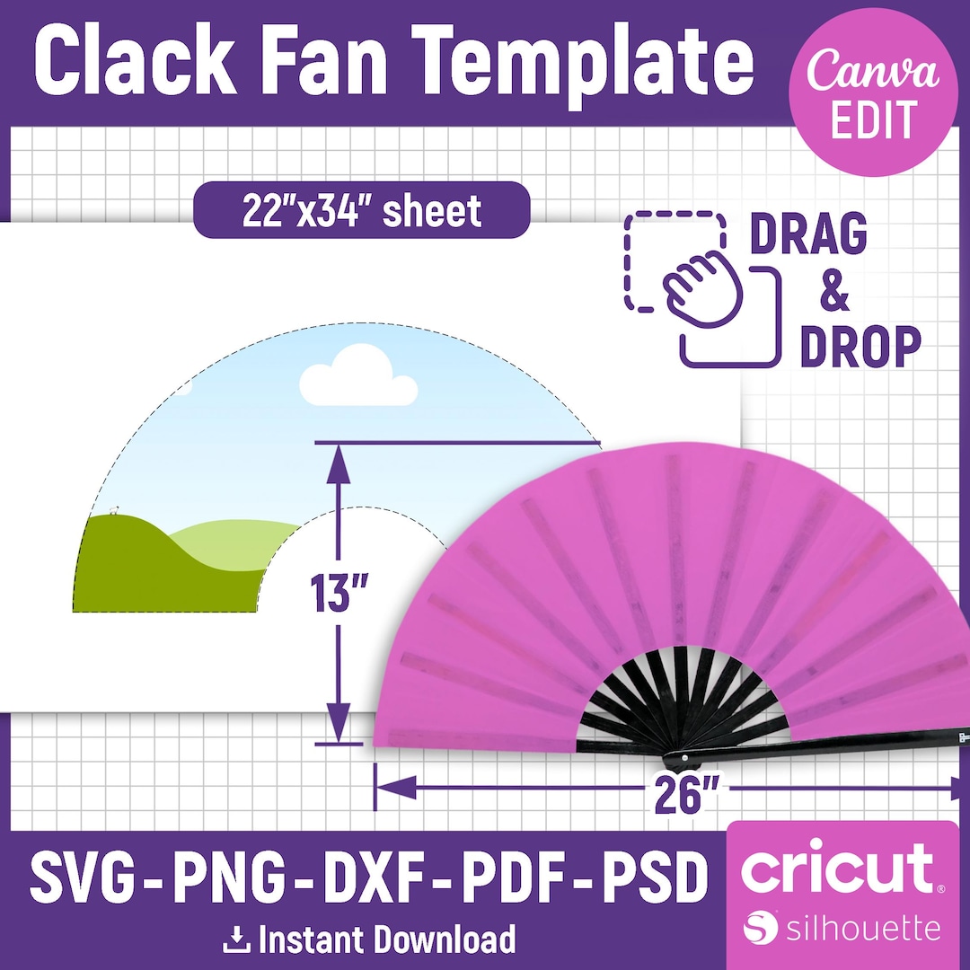 Clack Fan Template, Chinese Fan Template, Festival Hand Fan ...