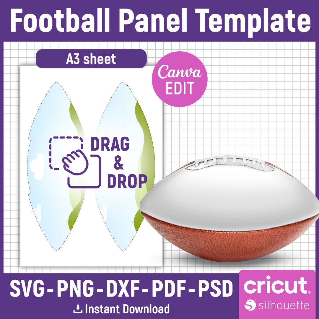 Football Panel Template, DIY Custom Photo Ball Wrap, Football Ball Football Panel Template, DIY Custom Photo Ball Wrap, Football Ball