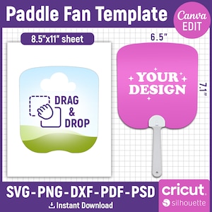 Paddle Fan Template, Church Fan Template, Custom Paddle Fan, Paddle Fan Sublimation, Blank Fan Template, Wedding Paddle Fan, Canva Editadle