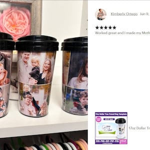 17oz Dollar Tree Travel Mug Template, Travel Coffee Cup Sublimation ...