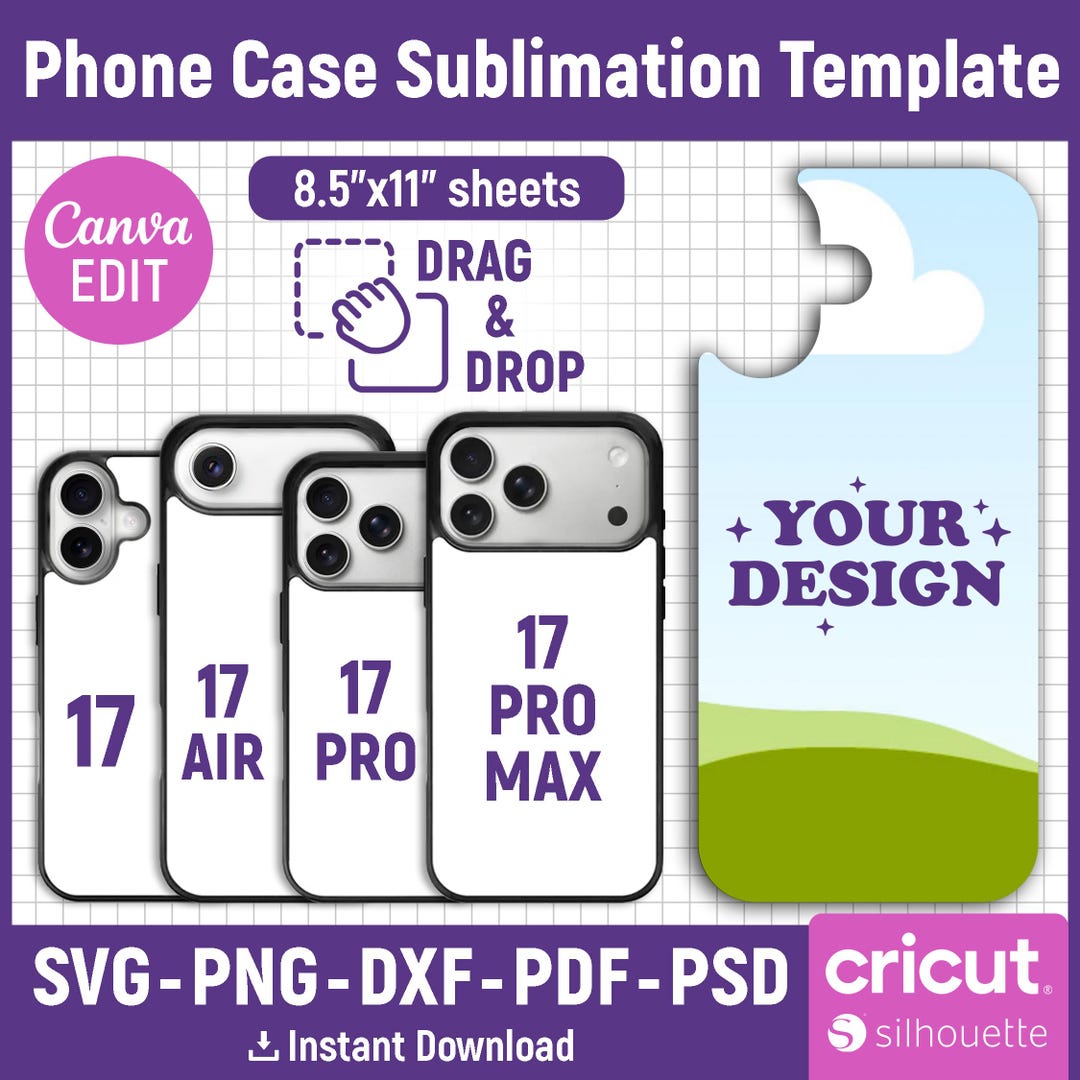 Phone Case 17 Template 17 Pro Case Sublimation Template 17 Pro Max 