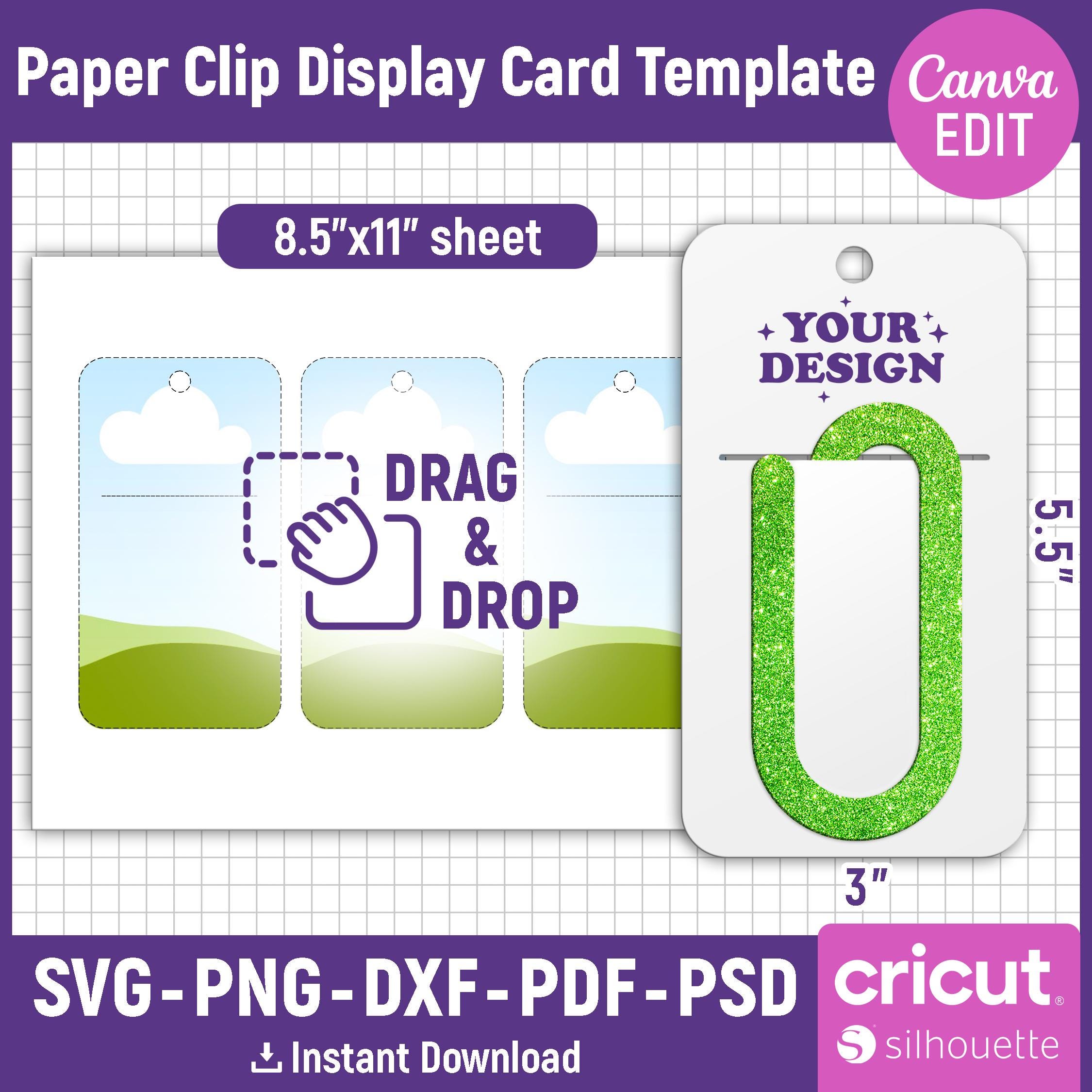 Paperclip Forms Jumbo Paperclip Template, Jumbo Paper Clip Display Card Template, Paper ...