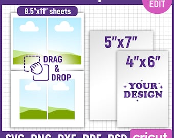 Plantilla de invitación de 10 x 15 cm, 13 x 18 cm, tarjeta de agradecimiento, plantilla de impresión de tarjeta de invitación vertical, tarjeta de felicitación, imprimible, bricolaje, editable en Canva