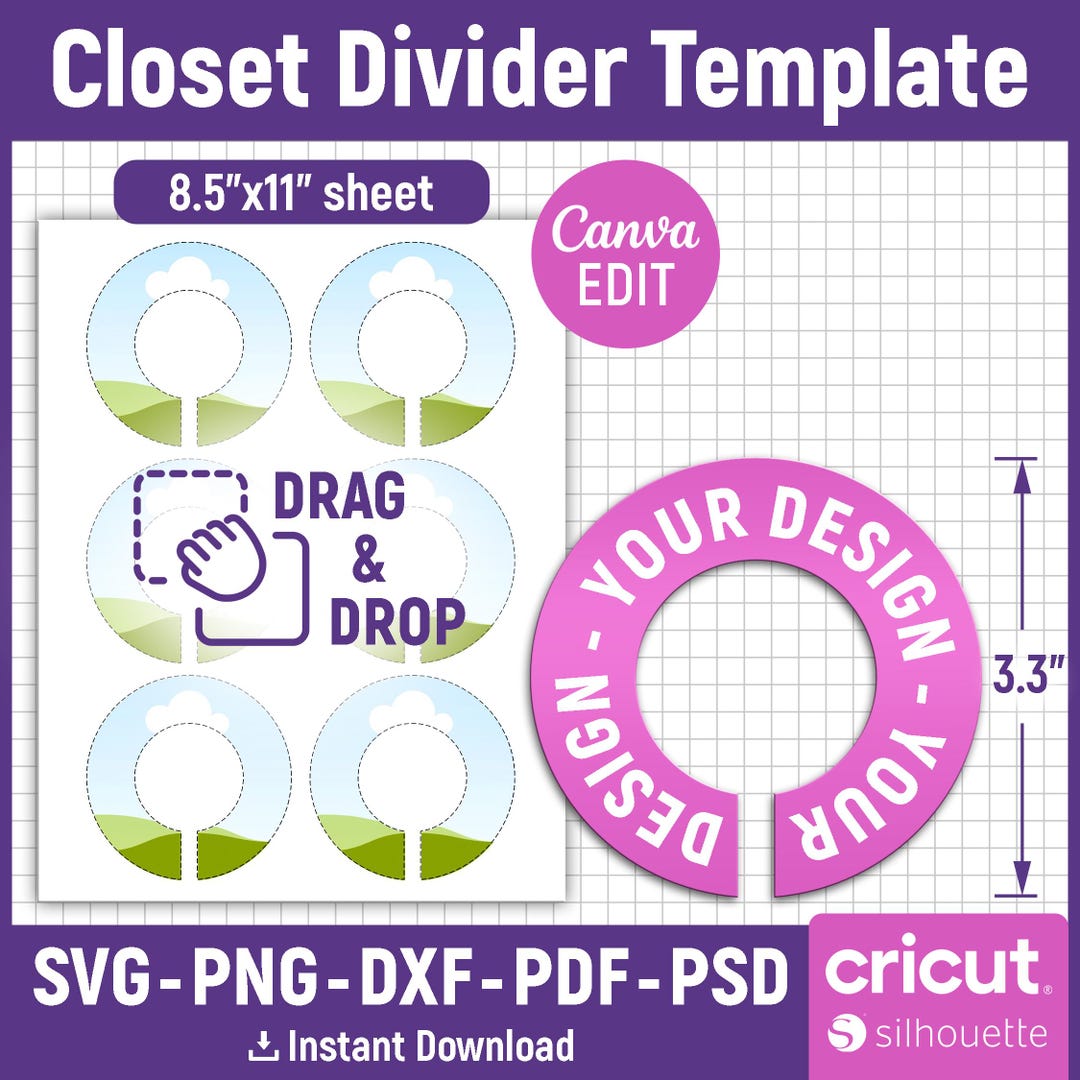 Closet Divider Template, Circle Closet Divider Blank Template, Round ...