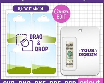 Money Holder Card Template, Money Card Svg, Money Holder Svg, Money Card Holder Svg, Money Gift Card Holder, Custom Template, Canva Editable