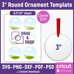 Round Ceramic Ornament Template Bundle Ceramic Ornament Template