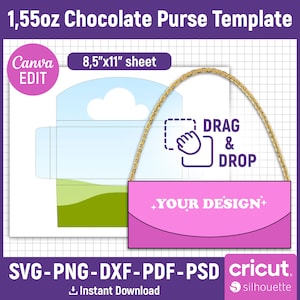 1.55オンスのチョコレートバー財布テンプレート、チョコレートテンプレート、キャンディーバーテンプレート、バー財布テンプレート、チョコレートバー財布ラッパー、Canva編集可能