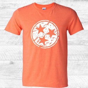 Tennessee Tristar Shirt, Distressed Tennessee Tristar Shirt, TN Shirt, Tennessee Flag Shirt,