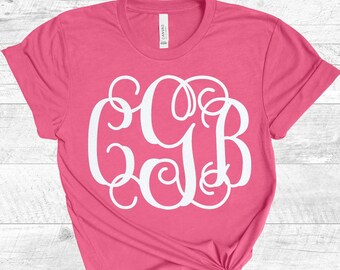 Glitzer Monogramm Shirt: Personalisiertes T-Shirt