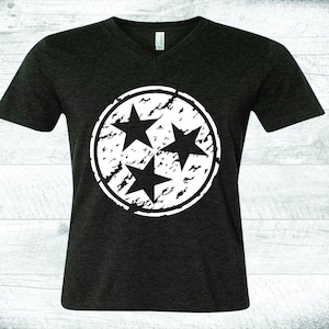 Tennessee Shirt, Distressed Tennessee Tristar Shirt, TN Shirt, Tennessee Flag Shirt