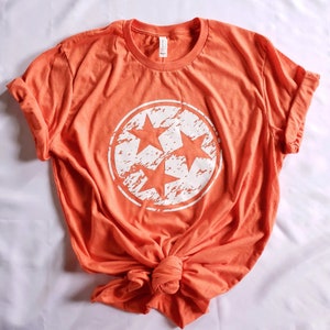 Tennessee Tristar Shirt, Distressed Tennessee Tristar T-Shirt, Tennessee Shirt, TN Shirt, TN TShirt