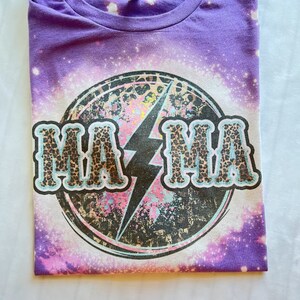 Mama Cheetah Bleach Shirt - Mama Bleached Shirt - Mama Leopard Bleach Shirt - Lightning Bolt Shirt