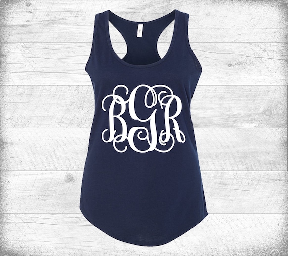 Monogram Racerback Tank Top: Personalized Initial Tank