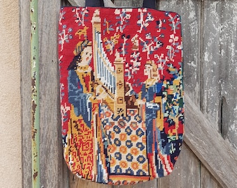 Bag canvas harp lady