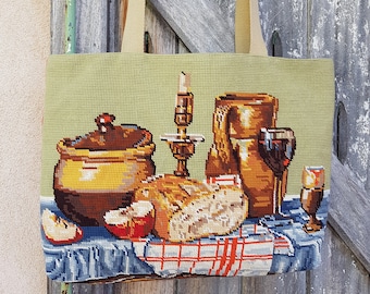 Bag canvas with candlestick