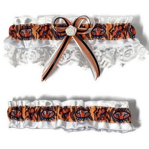 Garter Set Auburn Keepsake and Tosser Sports Themed Weddings Tigers