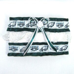Clearance Size Small Garter Set Philadelphia Eagles Keepsake and Tosser Themed Sports Wedding