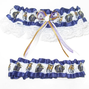 Garter Set LSU Keepsake and Tosser Sports Themed Weddings
