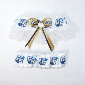 Garter Set Georgia Southern Keepsake and Tosser Themed Sports Weddings Something Blue