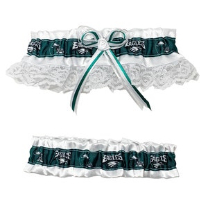 Garter Set Philadelphia Eagles Keepsake and Tosser Themed Sports Wedding