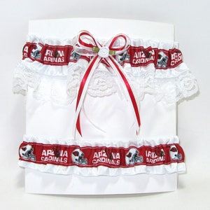 Garter Set Arizona Cardinals Keepsake and Tosser Football Sports Wedding