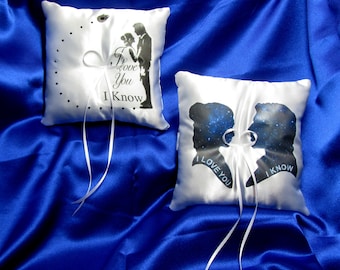 Star Wars Ring Bearer Pillow Collection Han & Leia Movie Themed Wedding
