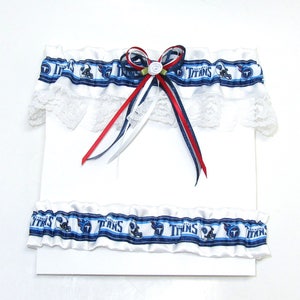 Garter Set Tennessee Titans Keepsake and Tosser Sports Themed Wedding