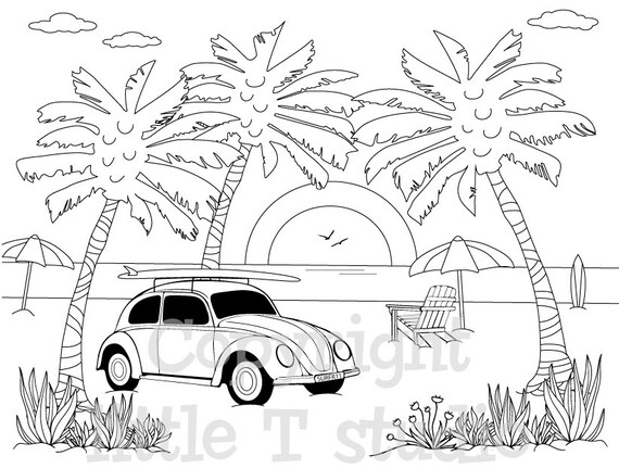 8700 Beach Life Coloring Book Free