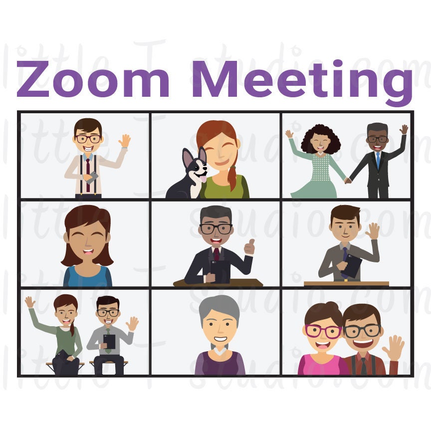 Zoom Meeting Clipart - kentuckyfriedlipstick