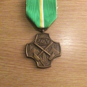 Belgium Trade Union Medal Bronze Award ACV Hulde En Erkentelijkheid