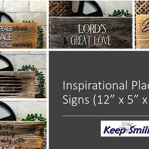 Rustic Wood Plaque / Shelf Sitter / Sign (12&quot; x 5&quot; x .5&quot;)