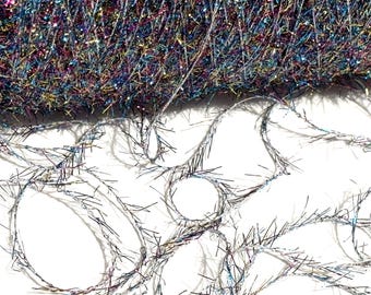 No Tariff! Metallic Eyelash Yarn: 40 Yards for Knitting, Crochet
