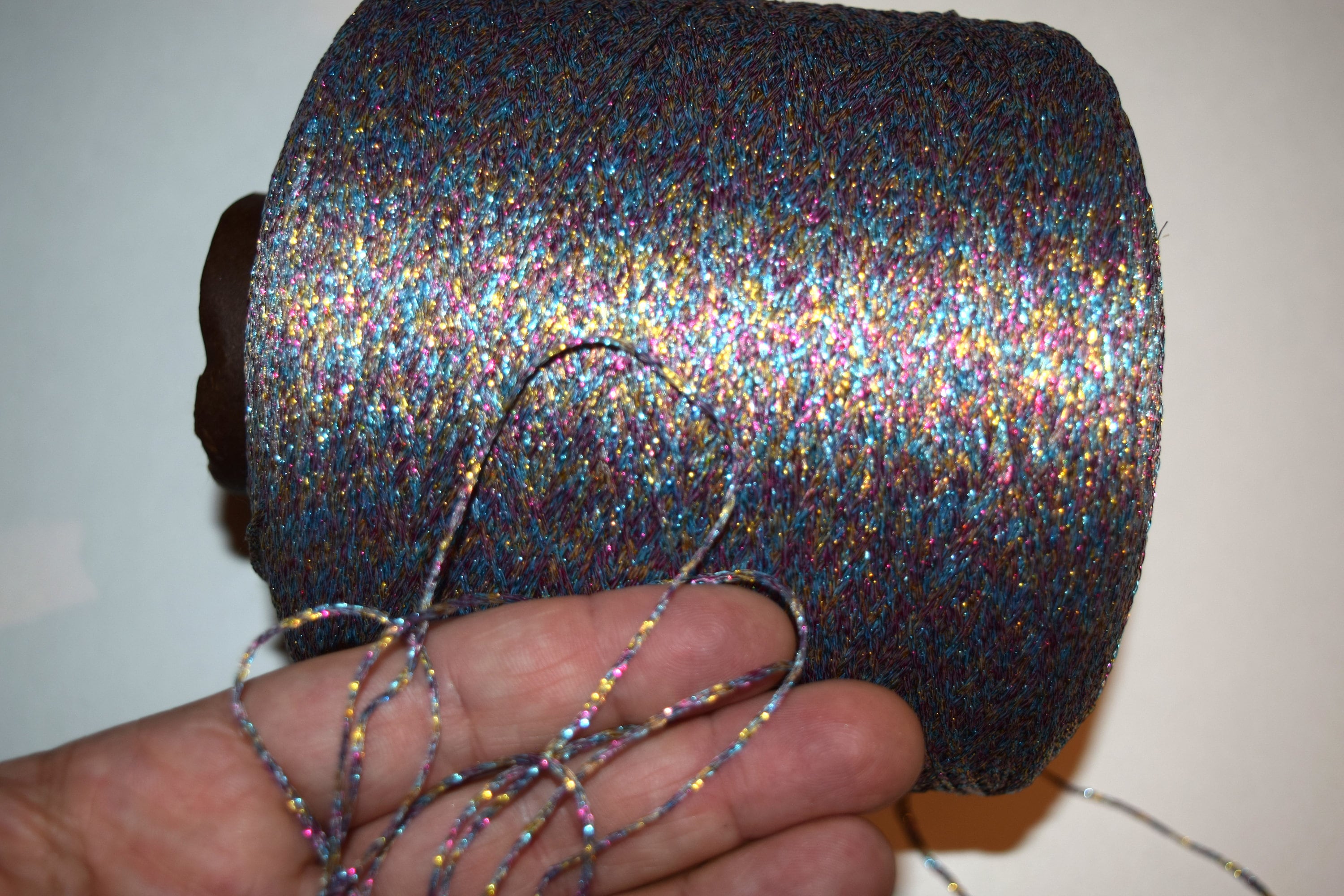 Glitter Lurex Yarn: Multi-Color, 20 Yards