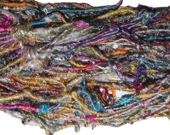 10 yards Fancy Recycled Sari Silk Himalayan Yarn Lurex Sparkly