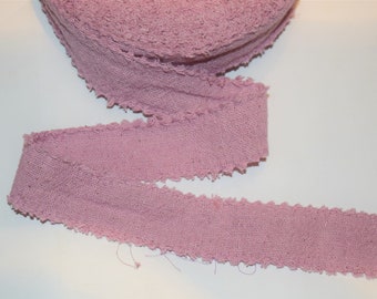 Free shipping 10 yards Hemmed Blush Pink Cotton Ribbon Yarn wedding décor