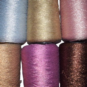 Sparkly Lurex Yarn: 2mm Metallic Thread, 40 Yards