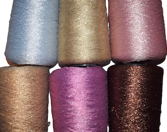 Sparkly Lurex Yarn: 2mm Metallic Thread, 40 Yards