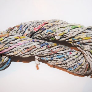 100g Recycled Newspaper Yarn: Chunky Colorful Eco-Friendly Yarn