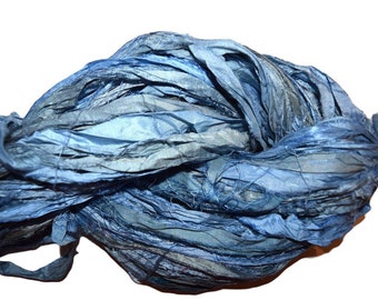 Ocean Multi Recycled Sari Silk Ribbon Yarn