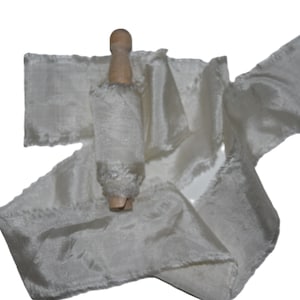 Chiffon Silk Ribbon Bouquet Frayed Edge, 100% Silk, Raw Edge, Ribbon For Wedding Invitation Stationary Gift Wrap