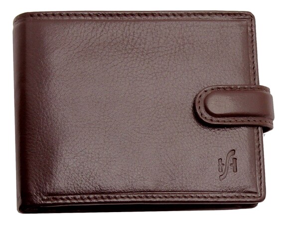 DESIGNER MENS ITALIAN VEG TAN LUXURY LEATHER WALLET BANKNOTES CREDIT CARDS