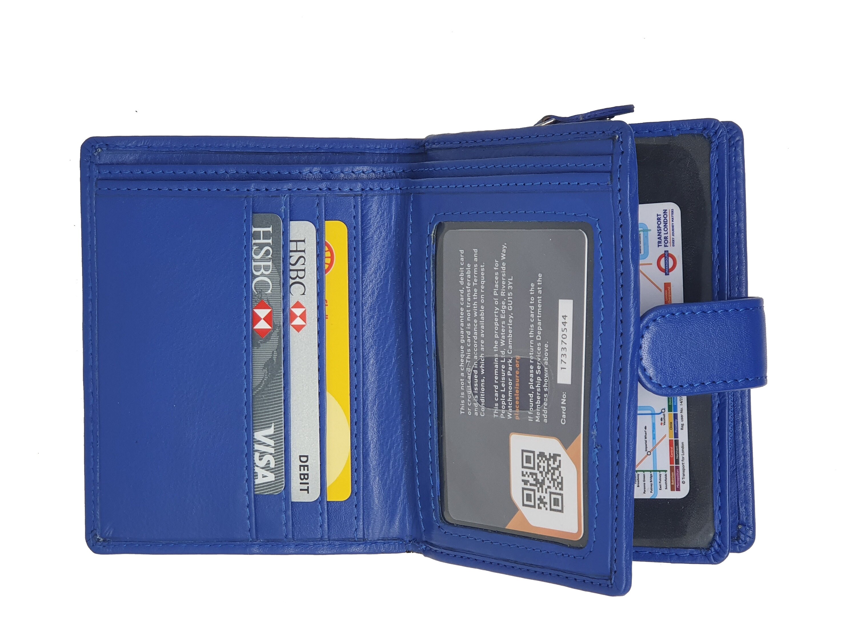 Women's RFID BLOCKING Blue Leather Wallet Ladies Purse Etsy UK