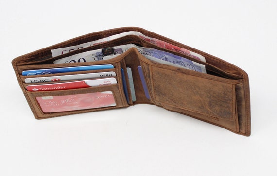 Starhide Mens RFID BLOCKING Distressed REAL Leather Wallet Gift Boxed 1055 Red