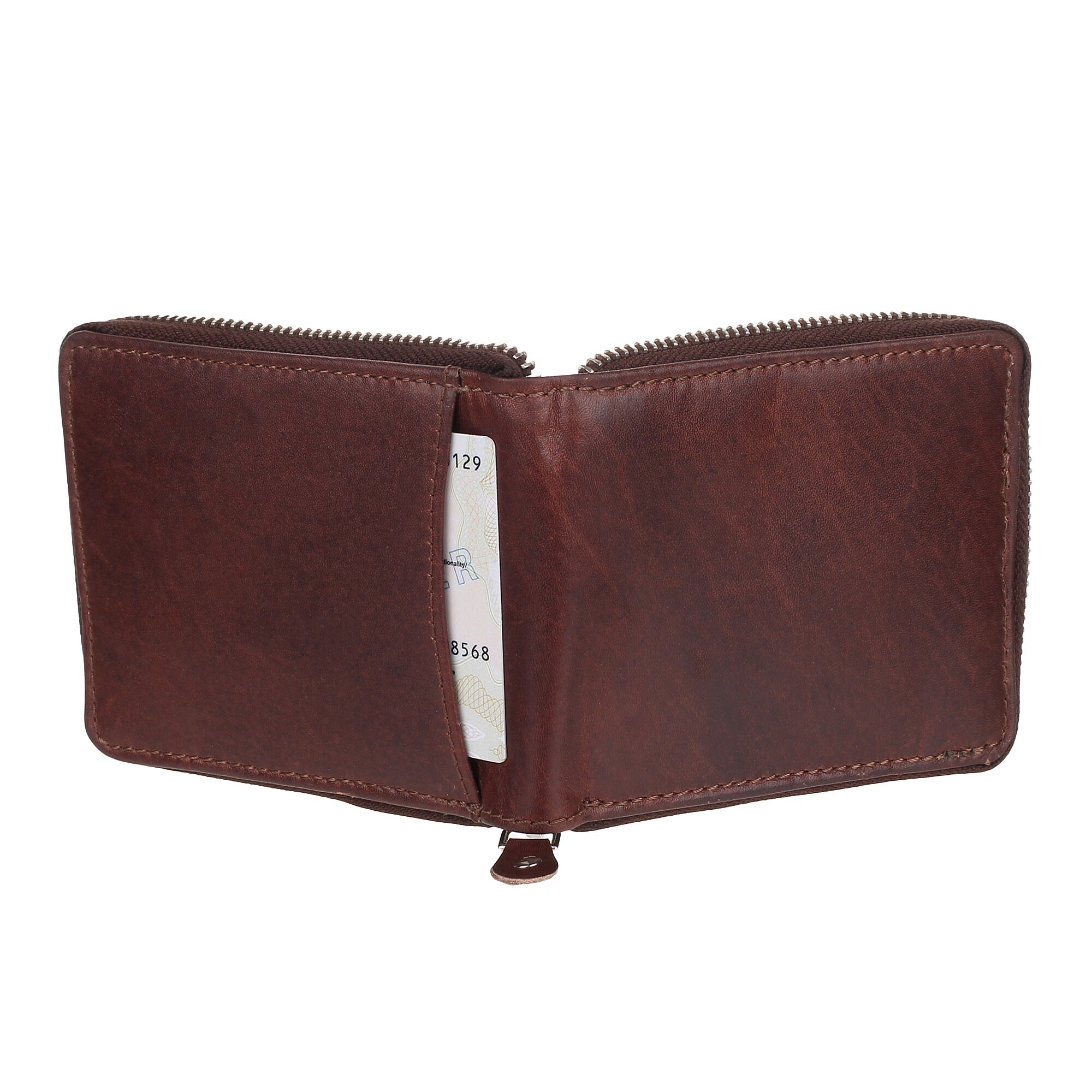 STARHIDE Men's RFID Blocking Wallet - Genuine Leather Zip Around With Coin Pocket, Gift Box - View #8
